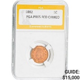 1882 1C Indian Head PGA PR65 Red Cameo