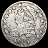 1821 Capped Bust Dime LIGHTLY CIRCULATED