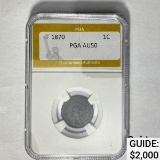 1870 1C Indian Head PGA AU50