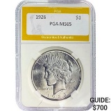 1926 Peace Dollar PGA MS65 SILVER