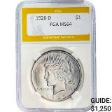 1926-D Peace Dollar PGA MS64 SILVER