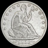 1853-O Arrows/Rays Seated Liberty Half Dollar NEARLY UNCIRCULATED