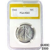 1943 Walking Liberty Half Dollar PGA MS65