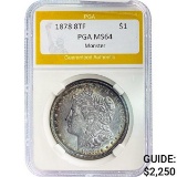 1878 8TF Morgan Dollar PGA MS64 Monster SILVER