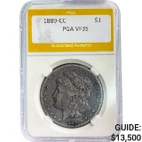 1889-CC Morgan Dollar PGA VF35 SILVER
