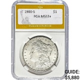 1900-S Morgan Dollar PGA MS63+ SILVER