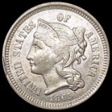 1865 Nickel Three Cent UNCIRCULATED