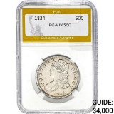 1834 Capped Bust Half Dollar PGA MS60