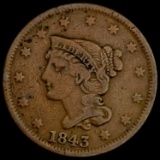 1843 Braided Hair Large Cent LIGHTLY CIRCULATED LIGHTLY CIRCULATED
