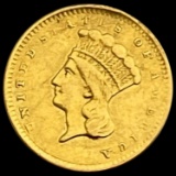 1856 Indian Princess Gold Dollar LIGHTLY CIRCULATE LIGHTLY CIRCULATED