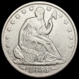 1855-O Arrows Seated Liberty Half Dollar LIGHTLY CIRCULATED