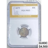 1879 10C Seated Liberty PGA PR65
