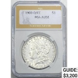 1900-O/CC Morgan Dollar PGA AU58 SILVER