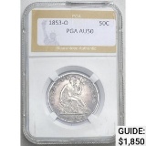 1853-O Arrows Seated Liberty Half Dollar PGA AU50