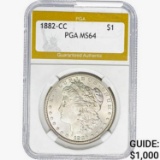 1882-CC Morgan Silver Dollar PGA MS64