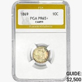 1869 Seated Liberty Dime PGA PR65+ CAMEO