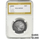 1898 Barber Half Dollar PGA MS64