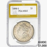 1898-S Morgan Silver Dollar PGA MS63