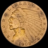 1908 Indian Head Quarter Eagle LIGHTLY CIRCULATED LIGHTLY CIRCULATED