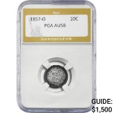 1857-O Seated Liberty Dime PGA AU58
