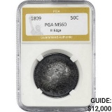 1809 Capped Bust Half Dollar PGA MS60 III EDGE