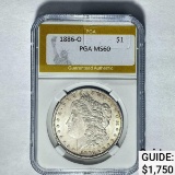 1886-O Morgan Silver Dollar PGA MS60