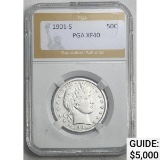 1901-S Barber Half Dollar PGA XF40