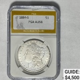 1884-S Morgan Silver Dollar PGA AU58