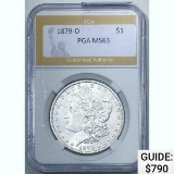 1879-O Morgan Silver Dollar PGA MS63