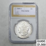 1889-S Morgan Silver Dollar PGA AU58