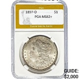 1897-O Morgan Silver Dollar PGA MS62+
