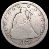 1875-S Twenty Cent Piece NICELY CIRCULATED