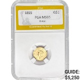 1855 Gold Dollar Type 2 PGA MS65