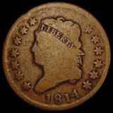 1814 Classic Head Large Cent NICELY CIRCULATED