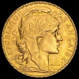 1911 French 20 Francs Rooster Coin GEM BU