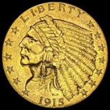 1915 Indian Head $2.50 Gold Quarter Eagle CLOSELY UNCIRCULATED