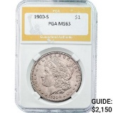 1900-S Morgan Silver Dollar PGA MS63