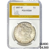 1897-O Morgan Silver Dollar PGA MS64