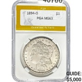 1894-O Morgan Silver Dollar PGA MS63