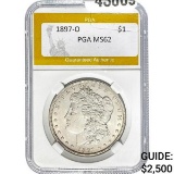 1897-O Morgan Silver Dollar PGA MS62
