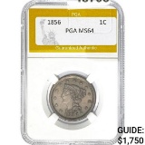 1856 Braided Hair Large Cent PGA MS64