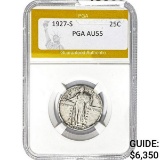 1927-S Standing Liberty Quarter PGA AU55