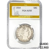 1914 Barber Half Dollar PGA AU50