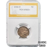 1916-D Buffalo Nickel PGA MS63+