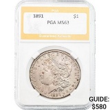 1891 Morgan Silver Dollar PGA MS63