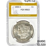 1886-S Morgan Silver Dollar PGA MS63