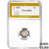 1831 Capped Bust Half Dime PGA MS66