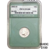 2003-S Roosevelt Silver Dime NTC PR70 DCAM