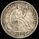 1854-O Seated Liberty Half Dollar CLOSELY UNCIRCUL CLOSELY UNCIRCULATED