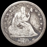 1839 Seated Liberty Quarter NICELY CIRCULATED